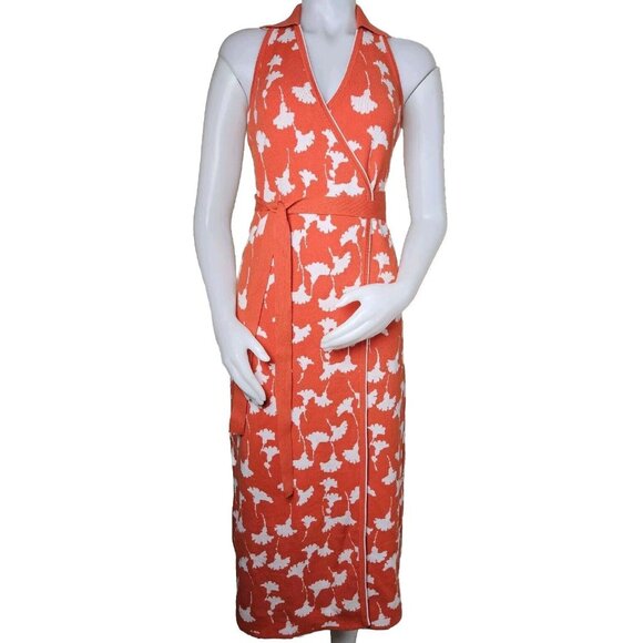 Diane Von Furstenberg for Target Ginkgo Wrap Dress DVF Womens S Sleeveless Midi - Picture 1 of 15
